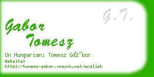 gabor tomesz business card